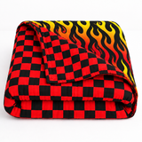 Organic Muslin Quilt in Need 4 Speed x Rebel Red + Black Checkered