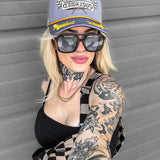 Women's Overall in Checkered Black + Taupe