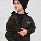Hooded Flannel in Woodlands Cocoa