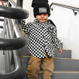 Hooded Flannel in Checkmate