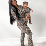 Women’s Bamboo Two Piece Set in Desert Zebra