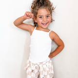 ACTV Babe Gym Shorts in Salt + Sand Checkered