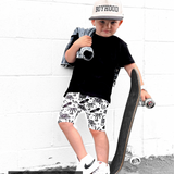 Bamboo Biker Shorts in Sink Or Swim