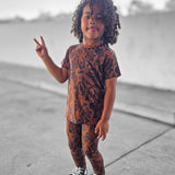 Short Sleeve Bamboo Two Piece Set in Wild Wild West