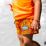 Hybrid Swim Trunks in Neon Valencia x Fuego
