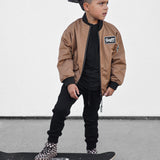 Bomber Jacket in Dark Khaki