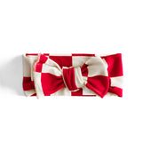 Bamboo Bow in Candy Cane Checkered