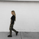 Women's Overall in Checkered Black + Taupe