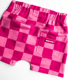 Relaxed Fit Shorts in Bubble Gum Checkered