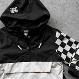 Pullover Windbreaker in Black/Oat