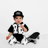 Hooded Rebel Short Sleeve Romper in Bowie - Rebel Bro