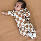 Organic Ribbed Set in Vanilla + Chestnut (PREORDER)