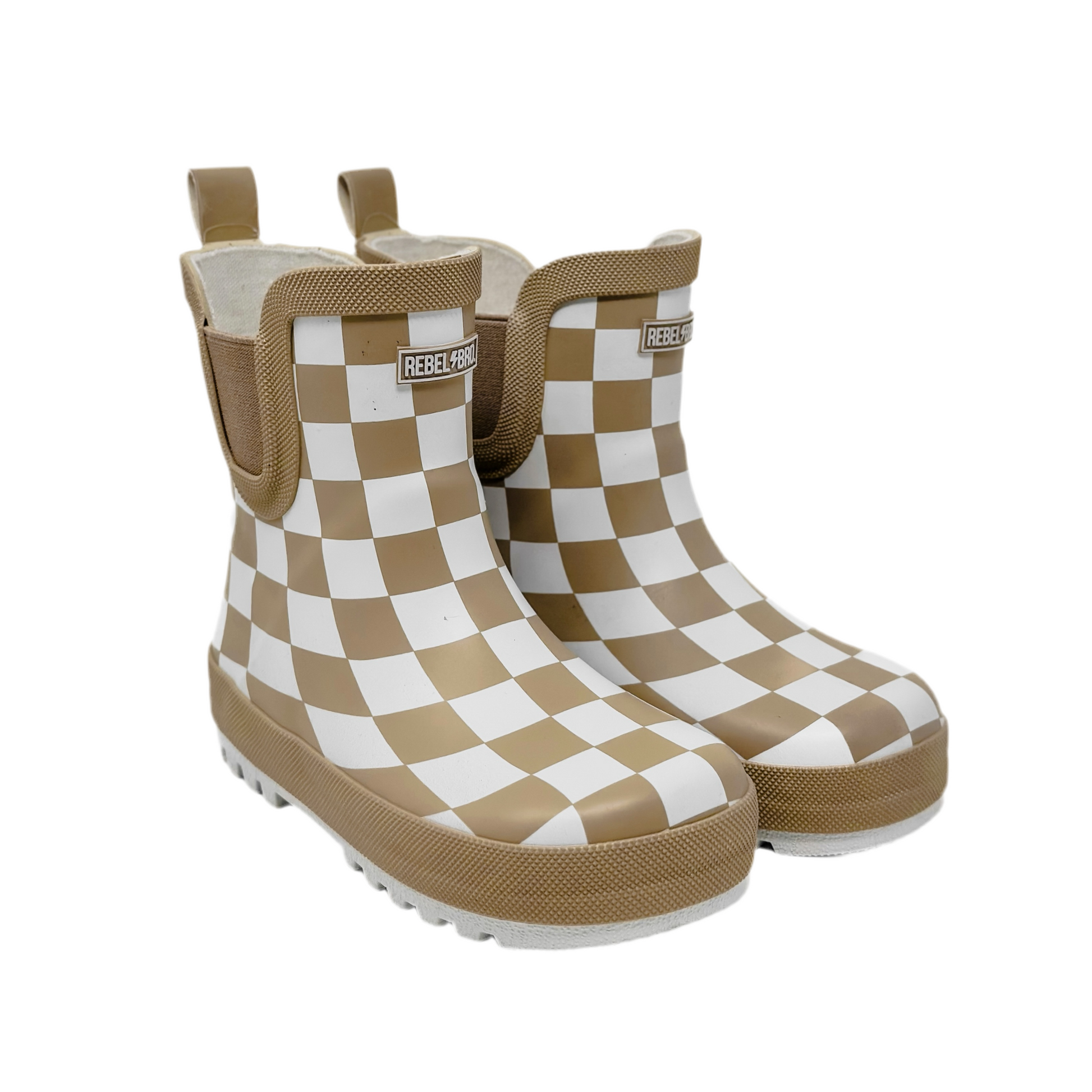 Holstyn Midi Boot in Salted Caramel Checkered (FINAL SALE) - Rebel Bro