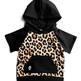 Short Sleeve Hoodie in Ava (Leopard)