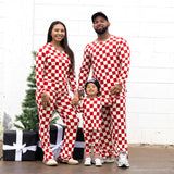 Women’s Bamboo Two Piece Set in Candy Cane Checkered