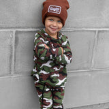 Organic Ribbed Set in Classic Camo