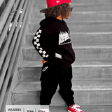 Relaxed Fit Hoodie in Rebel Bro x Live Fast Flames