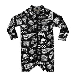 Image of UPF50+ Swim Romper in Live Fast - Rebel Bro