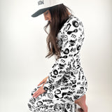 Women’s Bamboo Henley Two Piece Set in Warped Tour