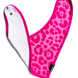 Bamboo Bandana Bib in Bubble Gum Leopard