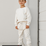 Organic Ribbed Set in Oat