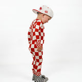 Bamboo Zippy Sleeper in Candy Cane Checkered