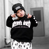 Relaxed Fit Hoodie in Rebel Bro x Live Fast Flames