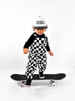Image of The Live Fast Checkered Overall in Venice