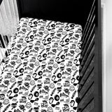 Bamboo Crib Sheet in Warped Tour