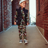 Organic Ribbed Set in Classic Camo