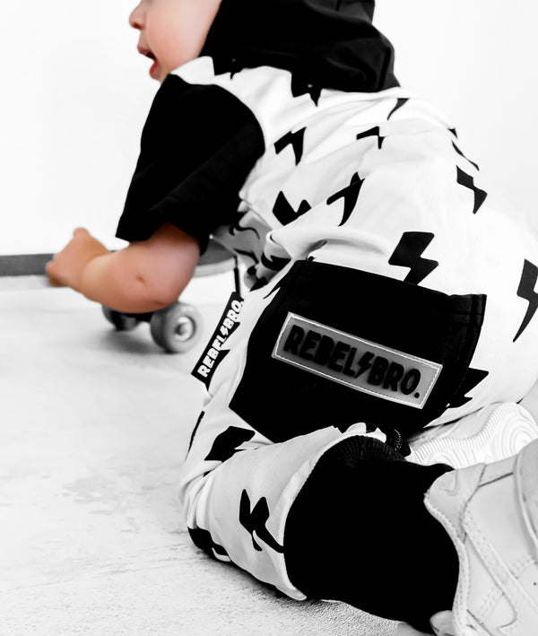 Hooded Rebel Short Sleeve Romper in Bowie - Rebel Bro