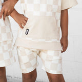 Relaxed Fit Shorts in Salt + Sand Checkered