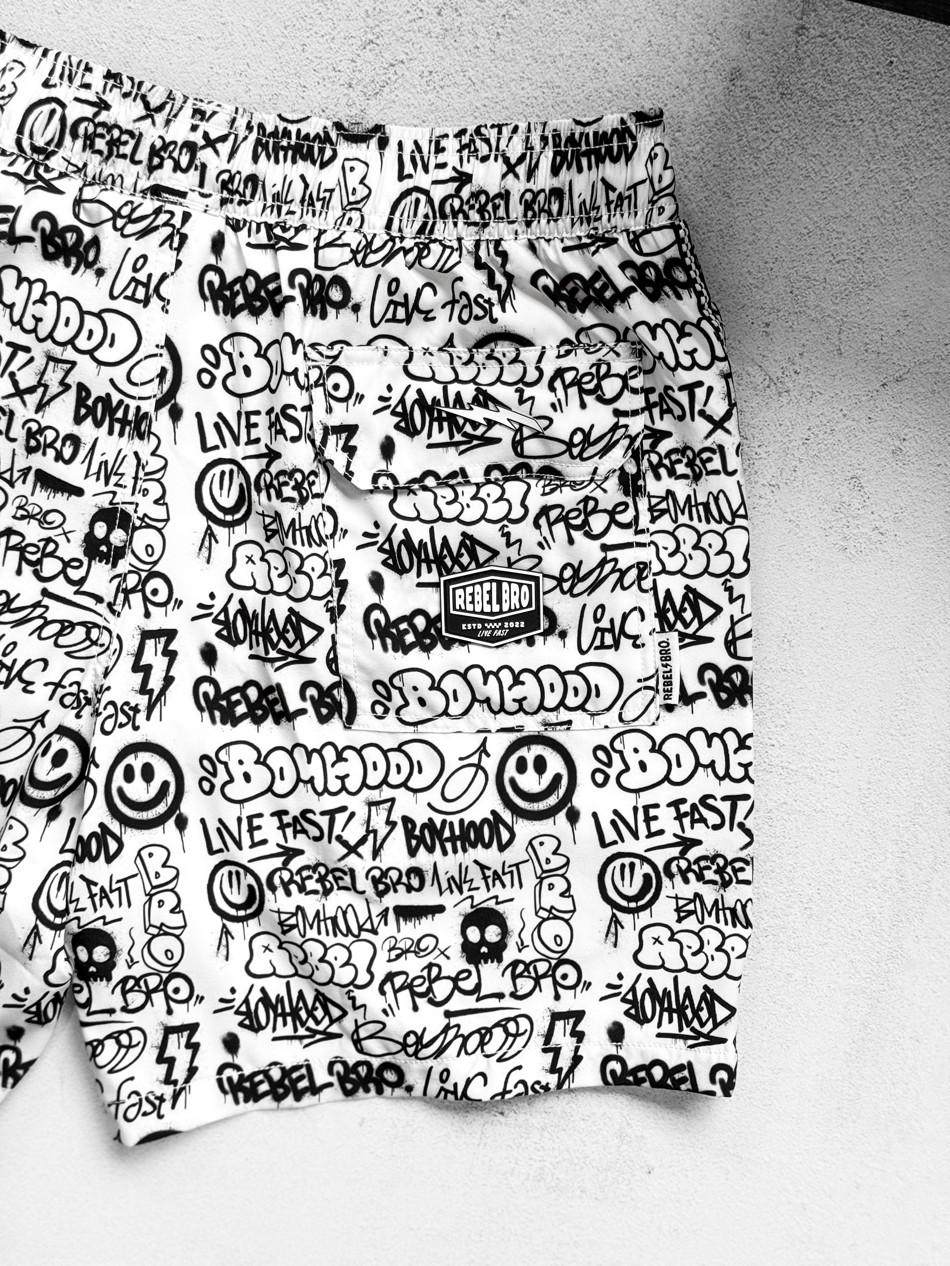 Men's Hybrid Swim Trunks in Urban Drip