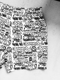 Image of Men's Hybrid Swim Trunks in Urban Drip