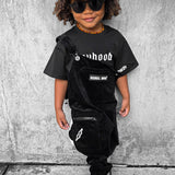 Overalls in Black Corduroy