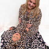 Ruffled Bamboo Zippy Sleeper in Ava (Leopard)