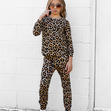 Organic Ribbed Set in Ava (Leopard)