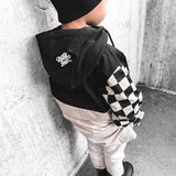 Pullover Windbreaker in Black/Oat