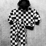 Fleece Hoodie + Sweatpants Set in Venice (Checkered)