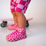SK8TR Hi-Top in Bubble Gum Checkered