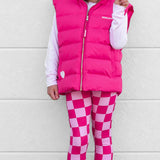 Puffer Vest in Hottest Pink