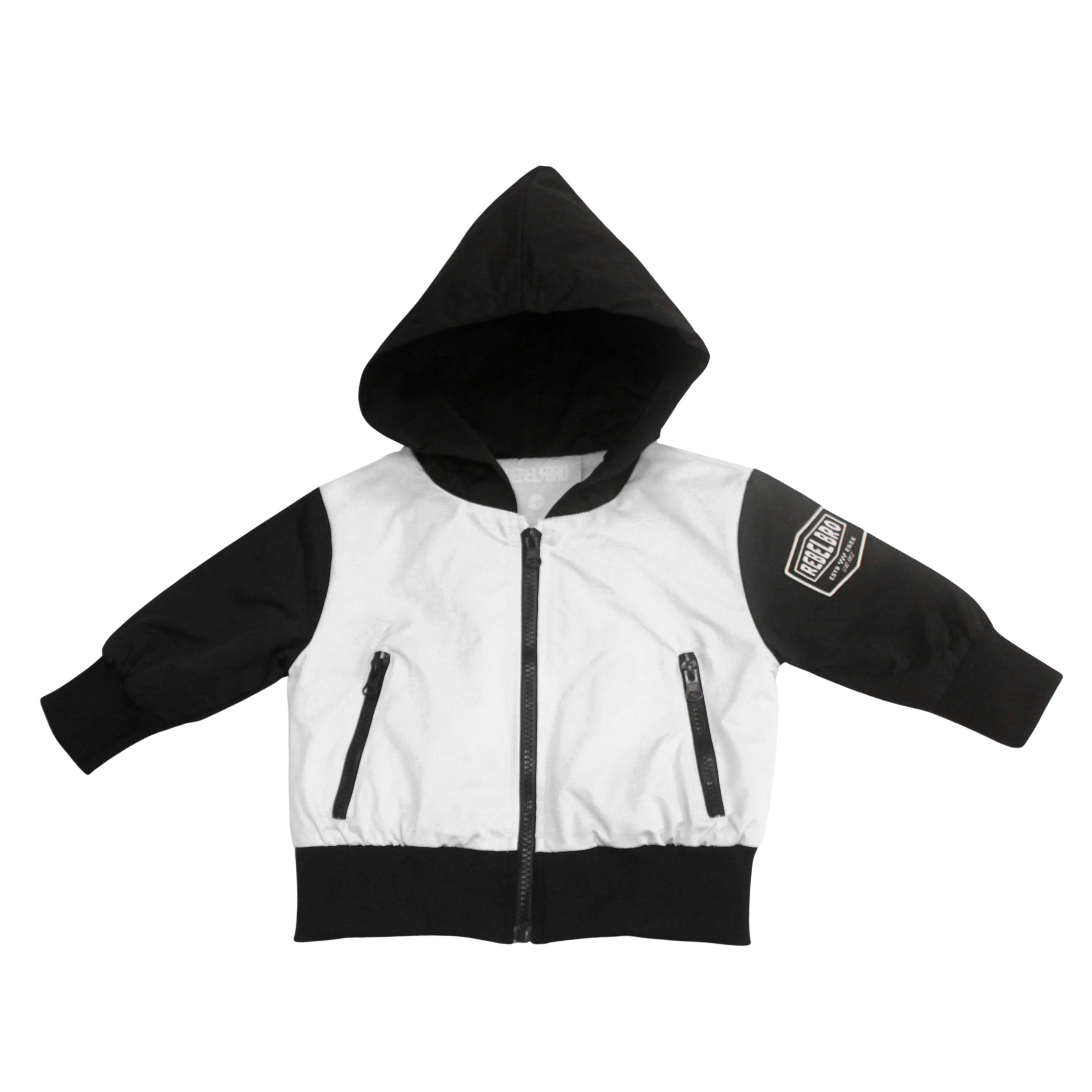 Live Fast Hydro Bomber Jacket in Black/White (FINAL SALE)