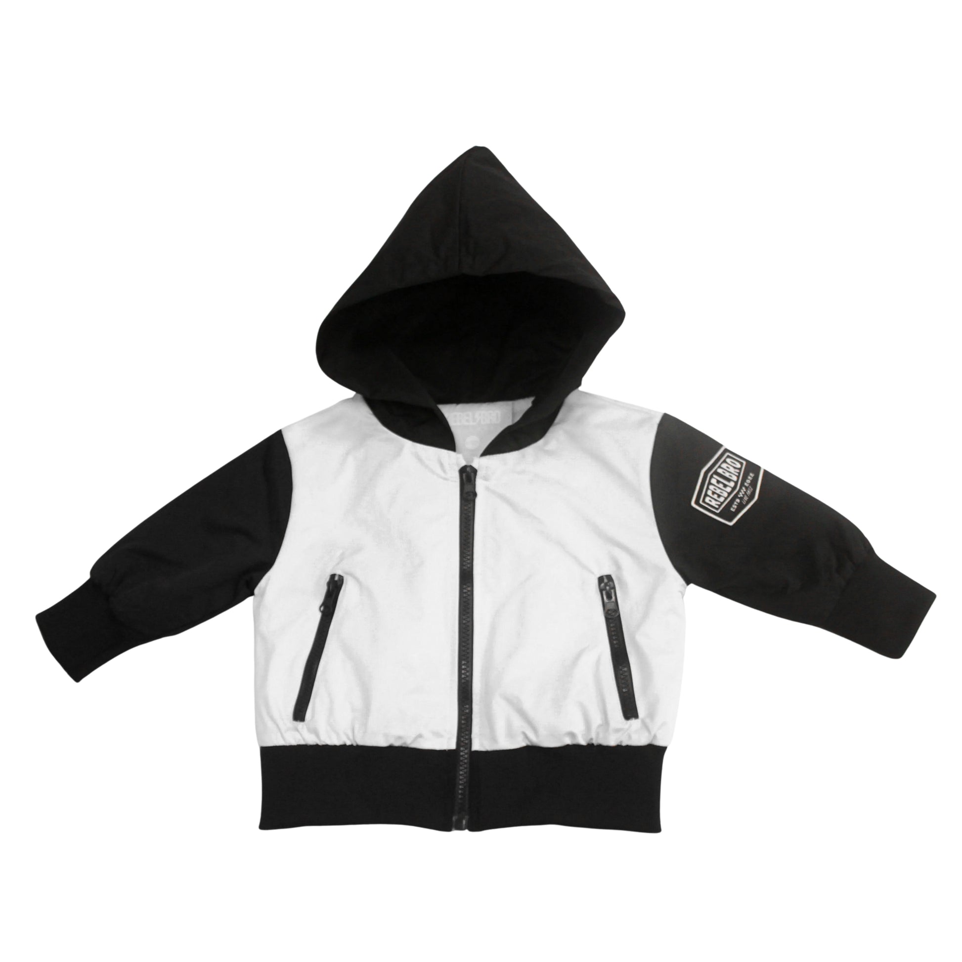 Live Fast Hydro Bomber Jacket in Black/White (FINAL SALE)