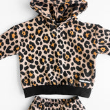 Fleece Hoodie + Sweatpants Set in Ava (Leopard)