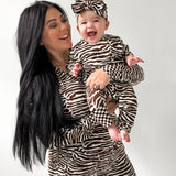 Women’s Bamboo Two Piece Set in Desert Zebra