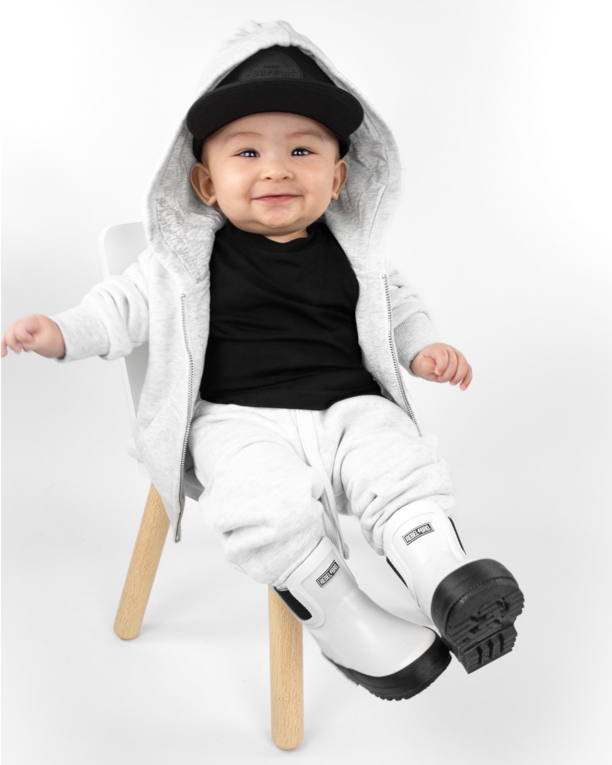 The Core-Classic Midi Boot in Black / White