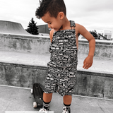 Cut Off Overalls in Urban Drip [Midnight Edition]