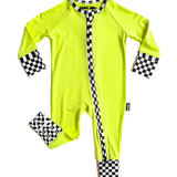 Bamboo Zippy Sleeper in Neon Electric Lime