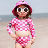 Hydro Bucket Hat in Bubble Gum Checkered