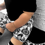 Bamboo Biker Shorts in Sink Or Swim